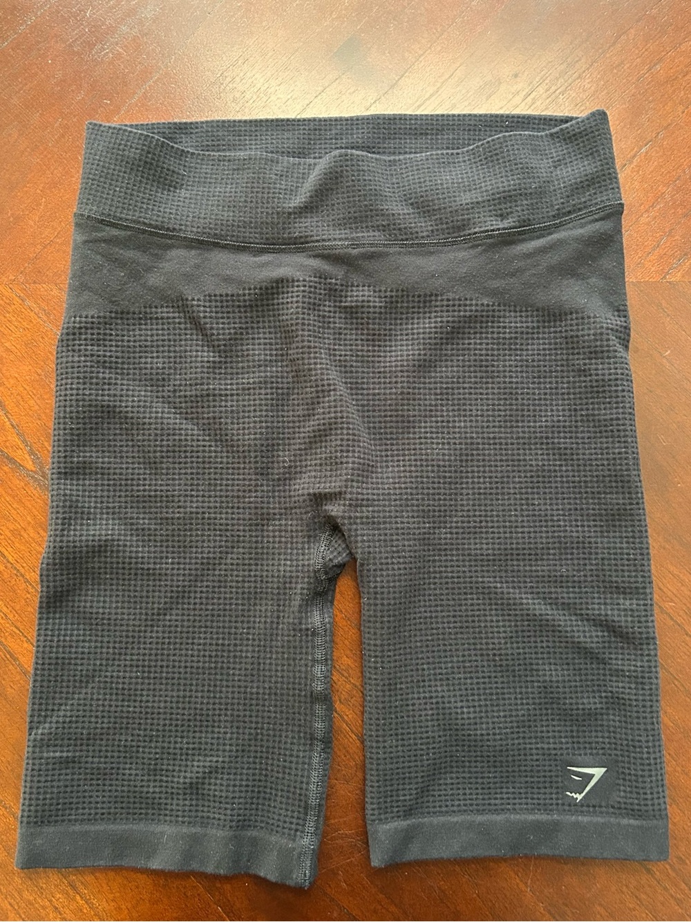 Gymshark Black Textured Athletic Bike Shorts size L